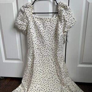 Loft black and white polka dot dress